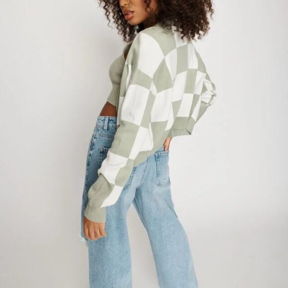 Garage Checkered Cardigan/Sweater - Size Small - Picture 3 of 3